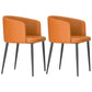 Dining Room Side Chairs Contemporary Arm Kitchen Chair for Home Orange 2 Piece Set Clearhalo 'Dining Chairs' 'Dining Tables & Seating' 'dining_chair' 'furn' 'furn_dining_chair' 'Furniture' 'Kitchen & Dining Furniture' 5132039