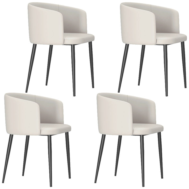 Dining Room Side Chairs Contemporary Arm Kitchen Chair for Home Cream Gray 4 Piece Set Clearhalo 'Dining Chairs' 'Dining Tables & Seating' 'dining_chair' 'furn' 'furn_dining_chair' 'Furniture' 'Kitchen & Dining Furniture' 5132046