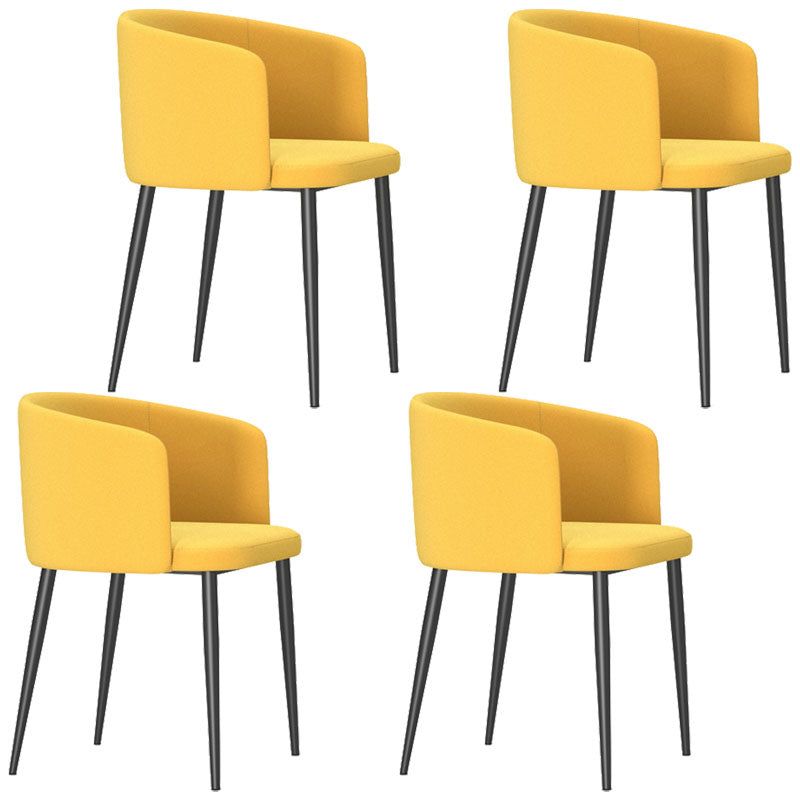 Dining Room Side Chairs Contemporary Arm Kitchen Chair for Home Fluorescent Yellow 4 Piece Set Clearhalo 'Dining Chairs' 'Dining Tables & Seating' 'dining_chair' 'furn' 'furn_dining_chair' 'Furniture' 'Kitchen & Dining Furniture' 5132052