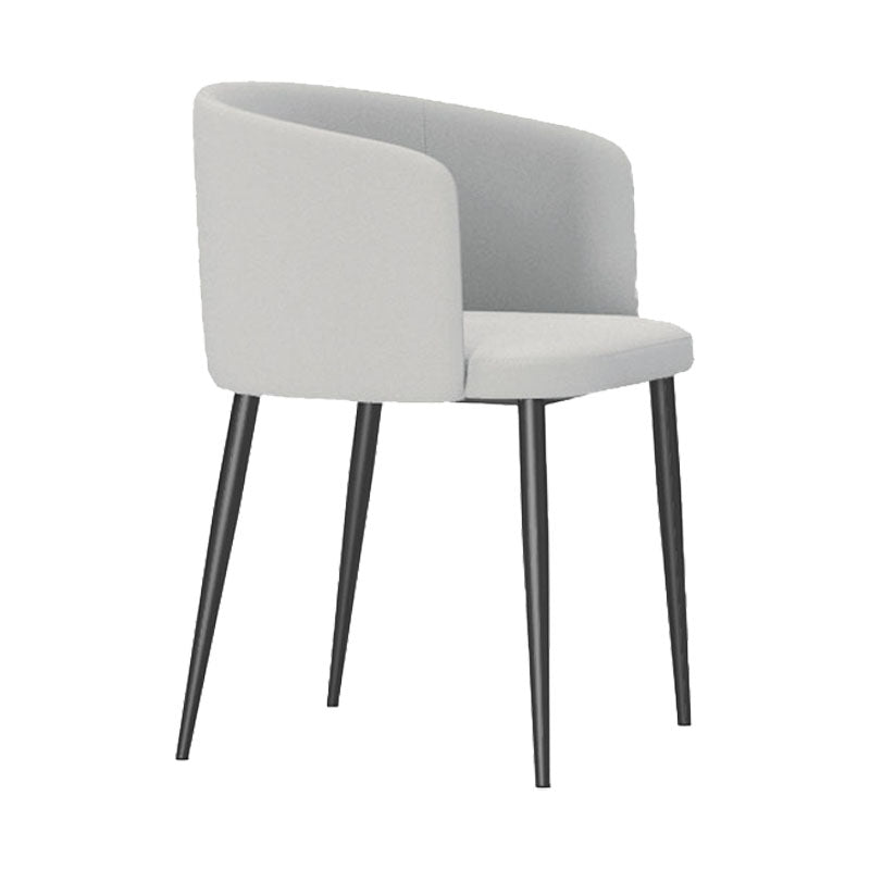 Dining Room Side Chairs Contemporary Arm Kitchen Chair for Home Silver Gray 1 Piece Clearhalo 'Dining Chairs' 'Dining Tables & Seating' 'dining_chair' 'furn' 'furn_dining_chair' 'Furniture' 'Kitchen & Dining Furniture' 5132054