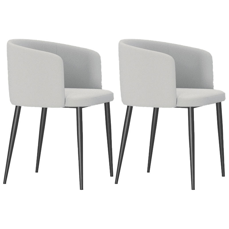 Dining Room Side Chairs Contemporary Arm Kitchen Chair for Home Silver Gray 2 Piece Set Clearhalo 'Dining Chairs' 'Dining Tables & Seating' 'dining_chair' 'furn' 'furn_dining_chair' 'Furniture' 'Kitchen & Dining Furniture' 5132057