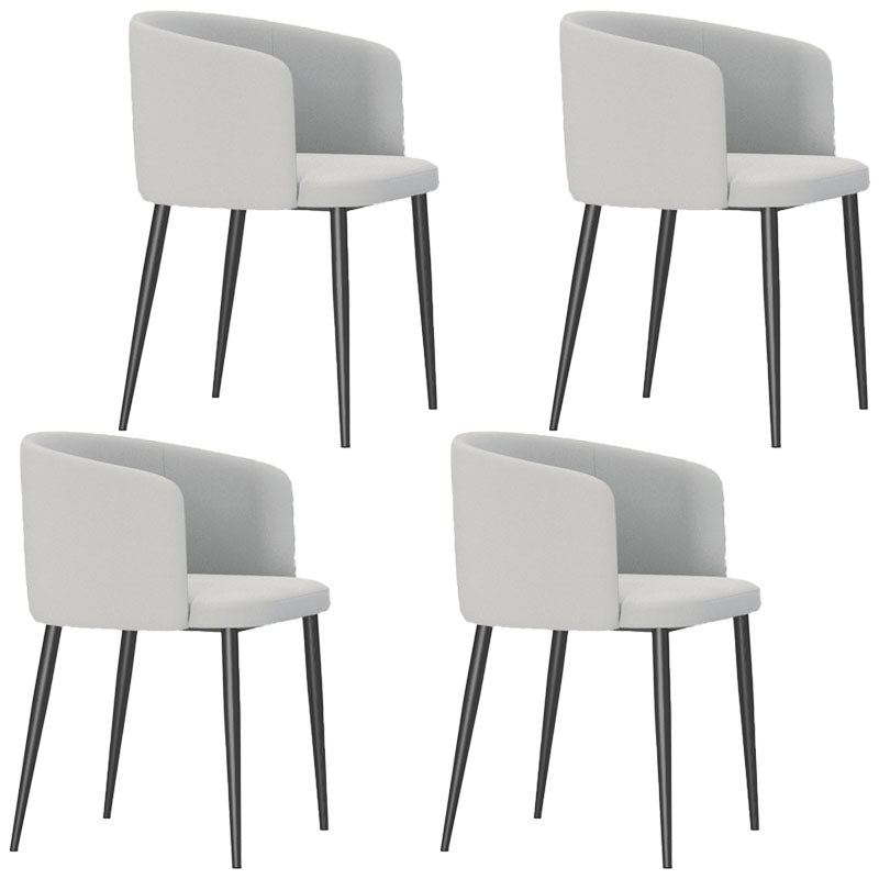 Dining Room Side Chairs Contemporary Arm Kitchen Chair for Home Silver Gray 4 Piece Set Clearhalo 'Dining Chairs' 'Dining Tables & Seating' 'dining_chair' 'furn' 'furn_dining_chair' 'Furniture' 'Kitchen & Dining Furniture' 5132059