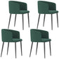 Dining Room Side Chairs Contemporary Arm Kitchen Chair for Home Blackish Green 4 Piece Set Clearhalo 'Dining Chairs' 'Dining Tables & Seating' 'dining_chair' 'furn' 'furn_dining_chair' 'Furniture' 'Kitchen & Dining Furniture' 5132062