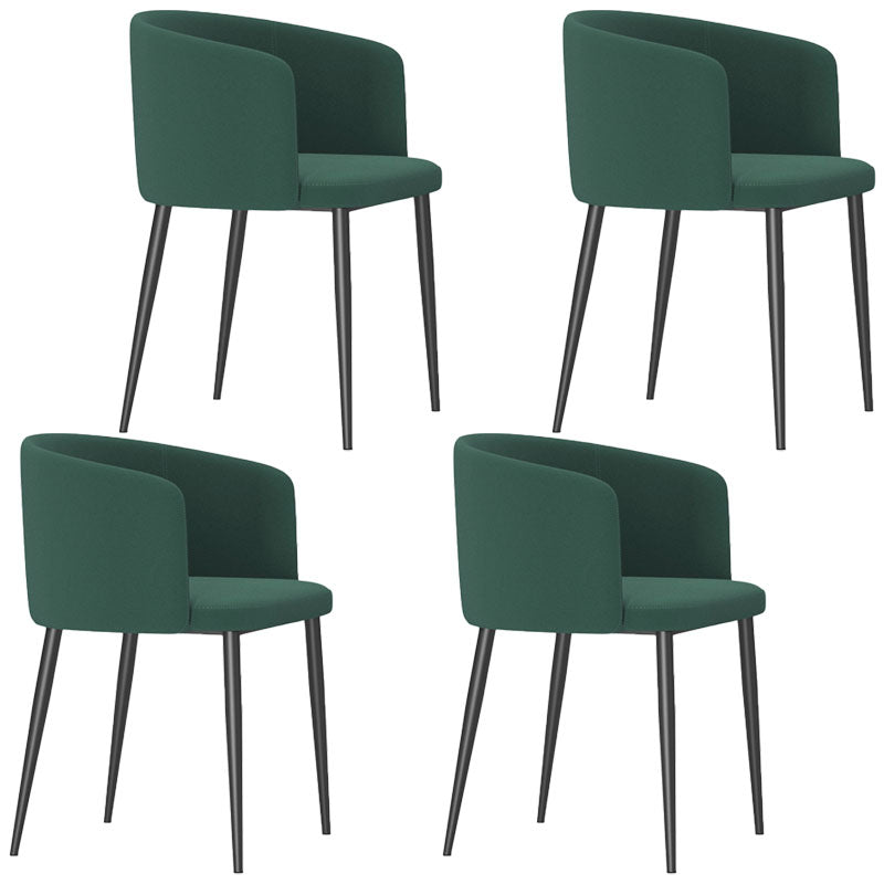 Dining Room Side Chairs Contemporary Arm Kitchen Chair for Home Blackish Green 4 Piece Set Clearhalo 'Dining Chairs' 'Dining Tables & Seating' 'dining_chair' 'furn' 'furn_dining_chair' 'Furniture' 'Kitchen & Dining Furniture' 5132062