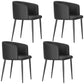 Dining Room Side Chairs Contemporary Arm Kitchen Chair for Home Matte Black 4 Piece Set Clearhalo 'Dining Chairs' 'Dining Tables & Seating' 'dining_chair' 'furn' 'furn_dining_chair' 'Furniture' 'Kitchen & Dining Furniture' 5132065