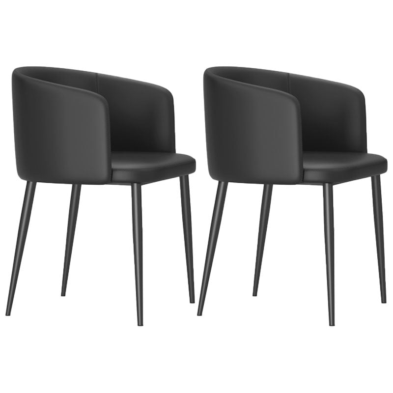 Dining Room Side Chairs Contemporary Arm Kitchen Chair for Home Black 2 Piece Set Clearhalo 'Dining Chairs' 'Dining Tables & Seating' 'dining_chair' 'furn' 'furn_dining_chair' 'Furniture' 'Kitchen & Dining Furniture' 5132067