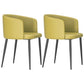 Dining Room Side Chairs Contemporary Arm Kitchen Chair for Home Yellow-Green 2 Piece Set Clearhalo 'Dining Chairs' 'Dining Tables & Seating' 'dining_chair' 'furn' 'furn_dining_chair' 'Furniture' 'Kitchen & Dining Furniture' 5132070