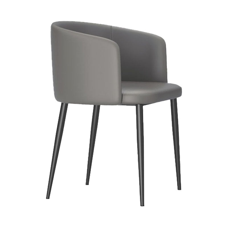 Dining Room Side Chairs Contemporary Arm Kitchen Chair for Home Dark Gray 1 Piece Clearhalo 'Dining Chairs' 'Dining Tables & Seating' 'dining_chair' 'furn' 'furn_dining_chair' 'Furniture' 'Kitchen & Dining Furniture' 5132075