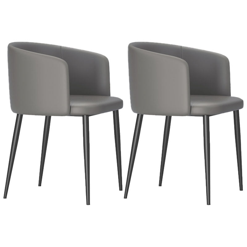 Dining Room Side Chairs Contemporary Arm Kitchen Chair for Home Dark Gray 2 Piece Set Clearhalo 'Dining Chairs' 'Dining Tables & Seating' 'dining_chair' 'furn' 'furn_dining_chair' 'Furniture' 'Kitchen & Dining Furniture' 5132076
