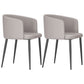 Dining Room Side Chairs Contemporary Arm Kitchen Chair for Home Light Gray 2 Piece Set Clearhalo 'Dining Chairs' 'Dining Tables & Seating' 'dining_chair' 'furn' 'furn_dining_chair' 'Furniture' 'Kitchen & Dining Furniture' 5132079