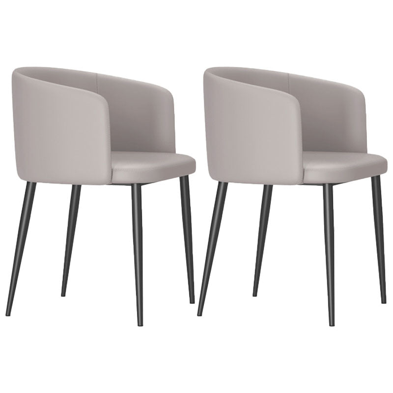 Dining Room Side Chairs Contemporary Arm Kitchen Chair for Home Light Gray 2 Piece Set Clearhalo 'Dining Chairs' 'Dining Tables & Seating' 'dining_chair' 'furn' 'furn_dining_chair' 'Furniture' 'Kitchen & Dining Furniture' 5132079