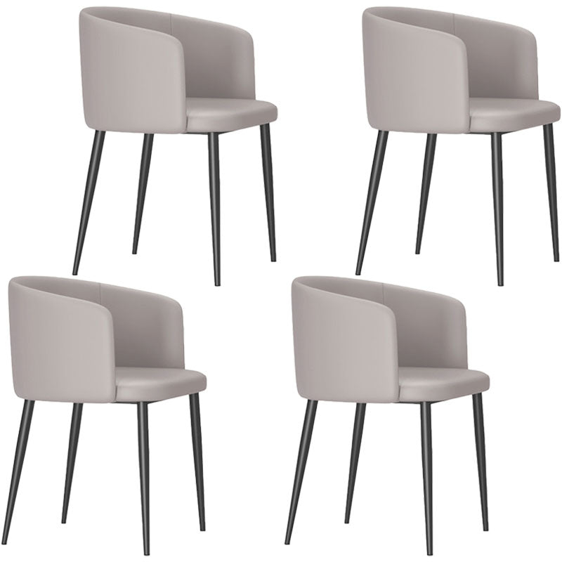 Dining Room Side Chairs Contemporary Arm Kitchen Chair for Home Light Gray 4 Piece Set Clearhalo 'Dining Chairs' 'Dining Tables & Seating' 'dining_chair' 'furn' 'furn_dining_chair' 'Furniture' 'Kitchen & Dining Furniture' 5132080