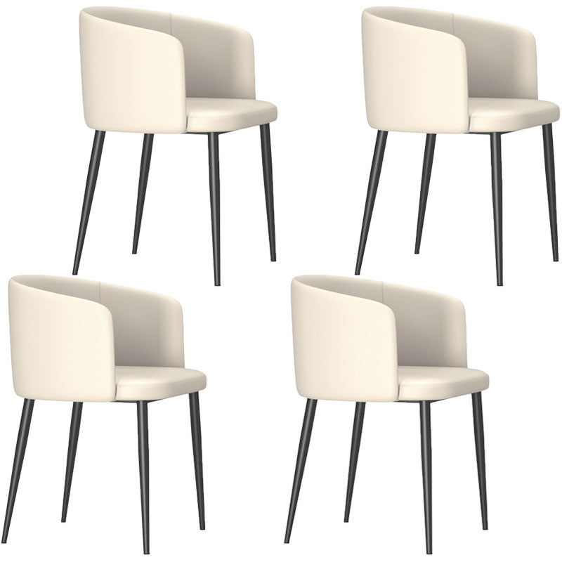 Dining Room Side Chairs Contemporary Arm Kitchen Chair for Home Beige 4 Piece Set Clearhalo 'Dining Chairs' 'Dining Tables & Seating' 'dining_chair' 'furn' 'furn_dining_chair' 'Furniture' 'Kitchen & Dining Furniture' 5132083