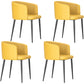 Dining Room Side Chairs Contemporary Arm Kitchen Chair for Home Yellow 4 Piece Set Clearhalo 'Dining Chairs' 'Dining Tables & Seating' 'dining_chair' 'furn' 'furn_dining_chair' 'Furniture' 'Kitchen & Dining Furniture' 5132086