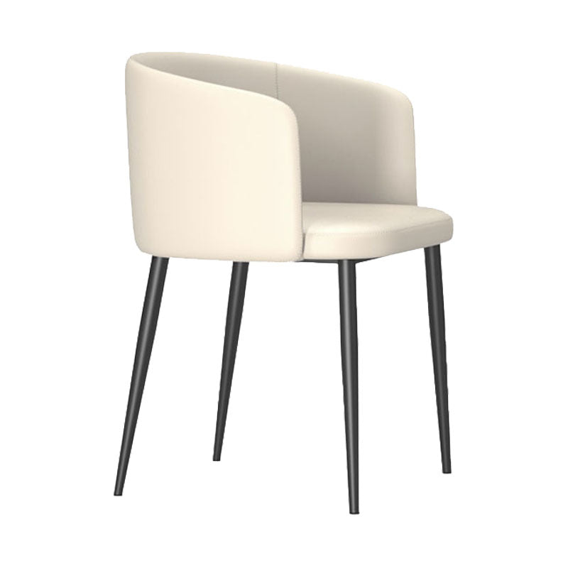 Dining Room Side Chairs Contemporary Arm Kitchen Chair for Home Off-White 1 Piece Clearhalo 'Dining Chairs' 'Dining Tables & Seating' 'dining_chair' 'furn' 'furn_dining_chair' 'Furniture' 'Kitchen & Dining Furniture' 5132087