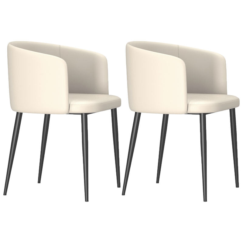Dining Room Side Chairs Contemporary Arm Kitchen Chair for Home Off-White 2 Piece Set Clearhalo 'Dining Chairs' 'Dining Tables & Seating' 'dining_chair' 'furn' 'furn_dining_chair' 'Furniture' 'Kitchen & Dining Furniture' 5132088