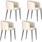 Dining Room Side Chairs Contemporary Arm Kitchen Chair for Home Off-White 4 Piece Set Clearhalo 'Dining Chairs' 'Dining Tables & Seating' 'dining_chair' 'furn' 'furn_dining_chair' 'Furniture' 'Kitchen & Dining Furniture' 5132089