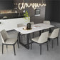 Modern Rectangular Dining Set 1/5/7 Pieces Sintered Stone Dining Table Set