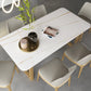 Modern Rectangular Dining Set 1/5/7 Pieces Sintered Stone Dining Table Set