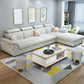 Modern Fabric/Faux Leather Sofa & Chaise with Storage for Living Room