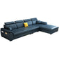 Modern Fabric/Faux Leather Sofa & Chaise with Storage for Living Room