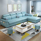 Modern Fabric/Faux Leather Sofa & Chaise with Storage for Living Room
