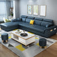Modern Fabric/Faux Leather Sofa & Chaise with Storage for Living Room
