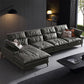 Modern Faux Leather L-Shape Sofa with Pillow Top Arm for Living Room