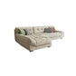 Cream-white Sectional down Padded Tufted Back Tech/flannelette Sofa