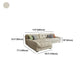 Cream-white Sectional down Padded Tufted Back Tech/flannelette Sofa