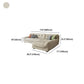 Cream-white Sectional down Padded Tufted Back Tech/flannelette Sofa