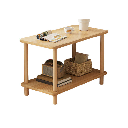 Tavolino laterale in legno moderno / rettangolo bianco e legno 4 - tavolino divano gambe