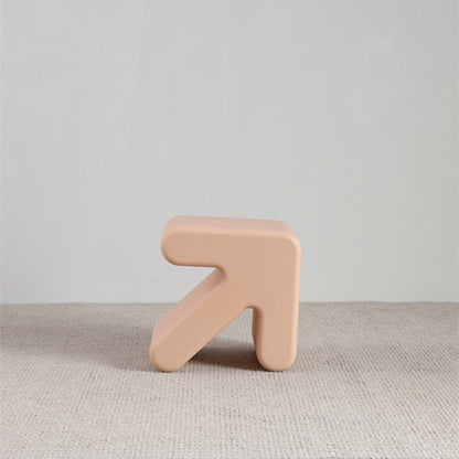 Scandinavian Geometric End Table 15.75" W x 13.78" D x 15.75" H Arrow-Shaped Side Table Pink Clearhalo 'Coffee & Accent Tables' 'End & Side Tables' 'end_side_tables' 'furn' 'furn_end_side_tables' 'Furniture' 'Living Room Furniture' 5133621