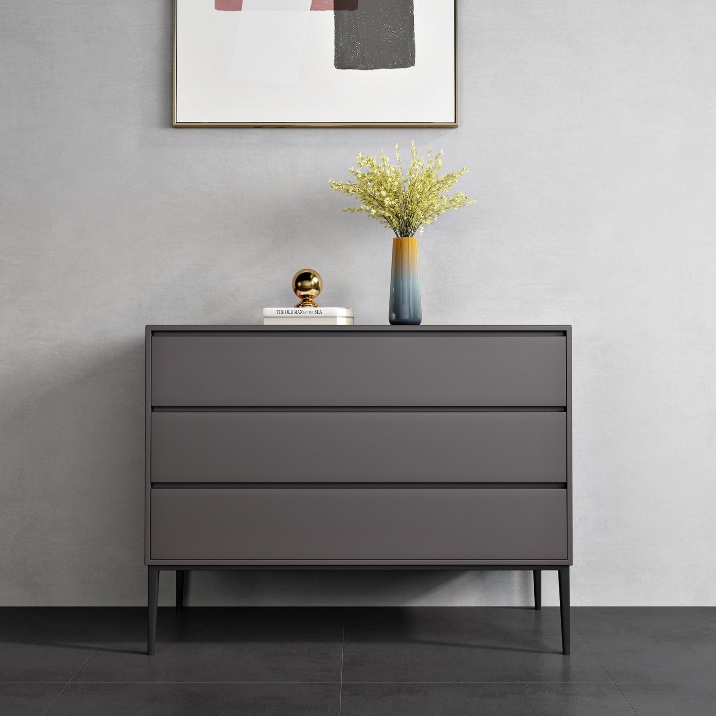 Sideboard in legno ingegnerizzato in stile glam per soggiorno