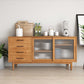 Modern Storage Sideboard Wooden Kitchen Sideboard with Drawers and Doors Cherry Wood Clearhalo 'buffet_sideboard' 'Buffets & Sideboards' 'furn' 'furn_buffet_sideboard' 'Furniture' 'Kitchen & Dining Furniture' 5133721