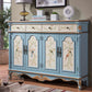 Sideboard in legno in stile glam con cassetti da pranzo server per cucina