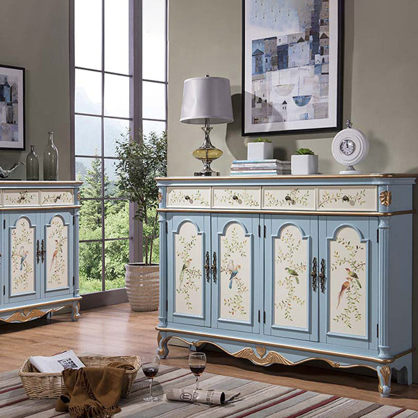 Sideboard in legno in stile glam con cassetti da pranzo server per cucina