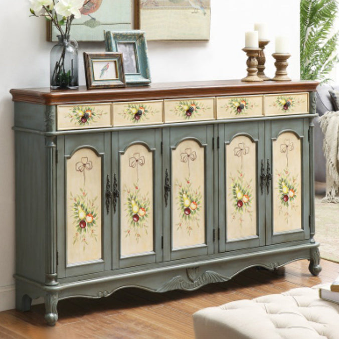 Sideboard in legno in stile glam con cassetti da pranzo server per cucina