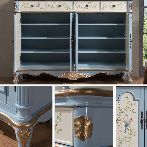 Sideboard in legno in stile glam con cassetti da pranzo server per cucina