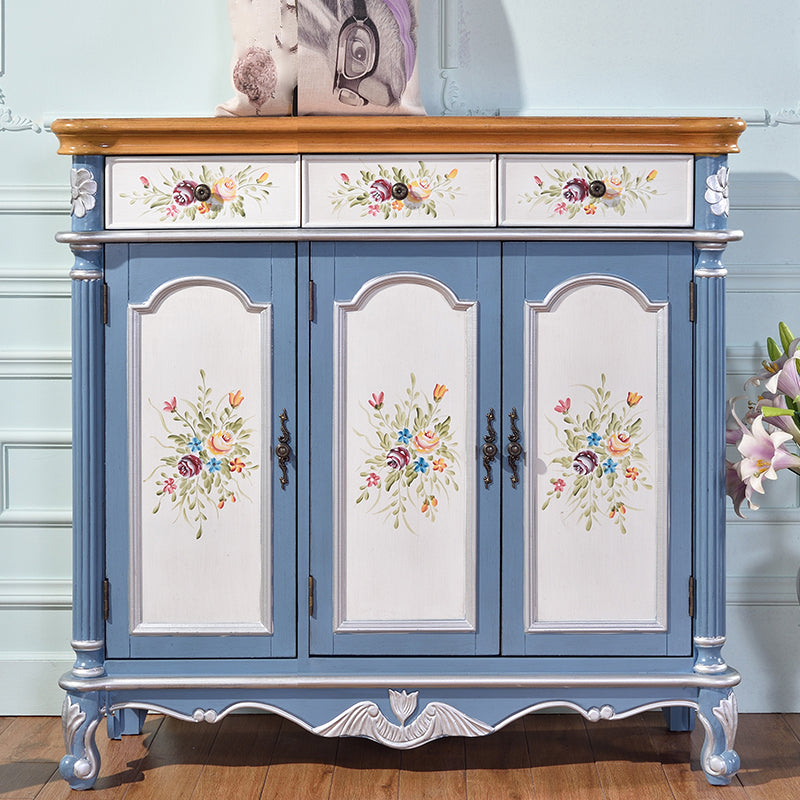 Sideboard in legno in stile glam con cassetti da pranzo server per cucina