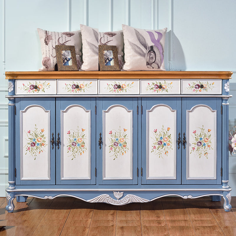 Sideboard in legno in stile glam con cassetti da pranzo server per cucina