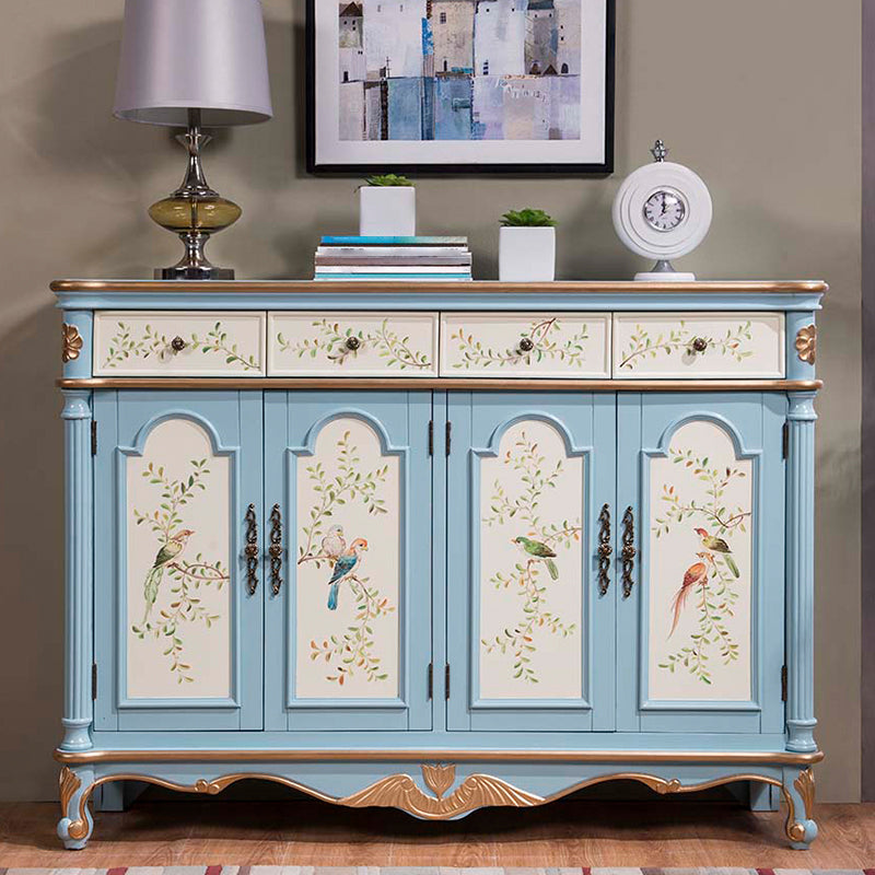 Sideboard in legno in stile glam con cassetti da pranzo server per cucina