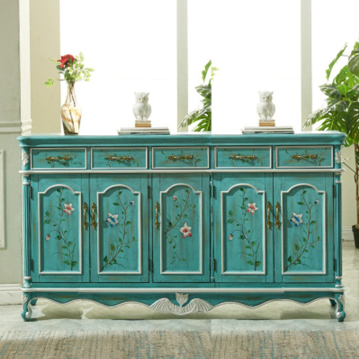 Sideboard in legno in stile glam con cassetti da pranzo server per cucina