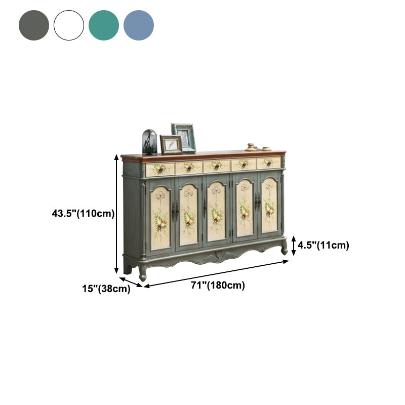 Sideboard in legno in stile glam con cassetti da pranzo server per cucina