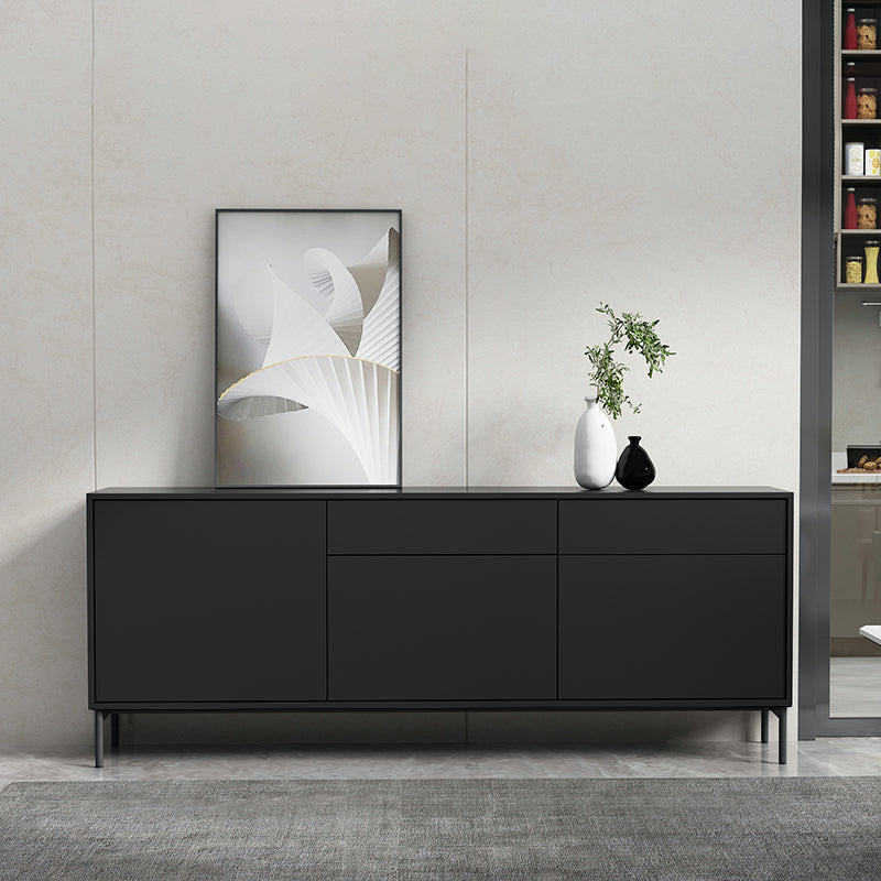Sideboard di legno moderno moderno mobile rettangolo con cassetti e porte