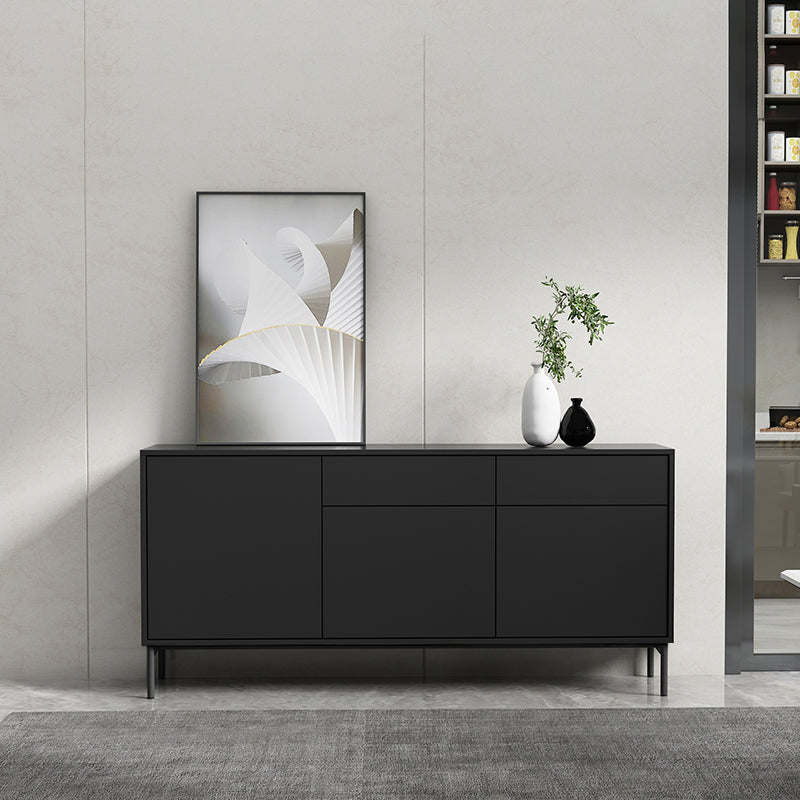 Sideboard di legno moderno moderno mobile rettangolo con cassetti e porte
