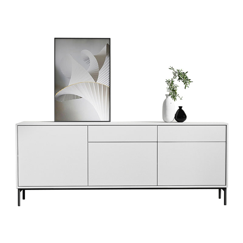 Sideboard di legno moderno moderno mobile rettangolo con cassetti e porte