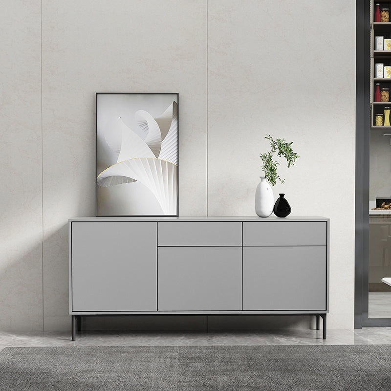 Sideboard di legno moderno moderno mobile rettangolo con cassetti e porte
