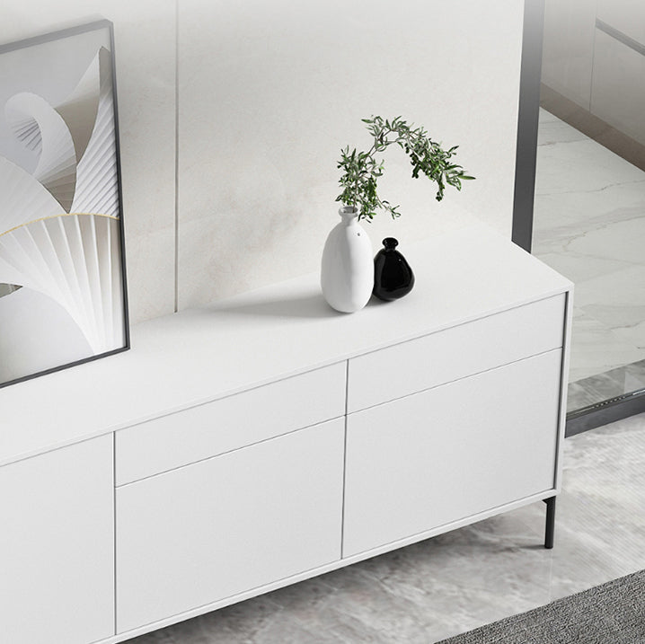 Sideboard di legno moderno moderno mobile rettangolo con cassetti e porte