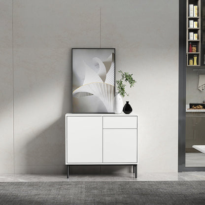 Sideboard di legno moderno moderno mobile rettangolo con cassetti e porte